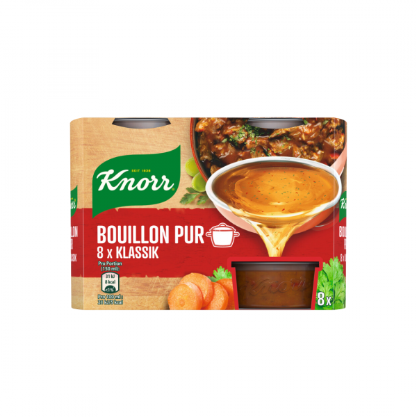 Knorr Bouillon Pur Rind, 8 Stueck, front